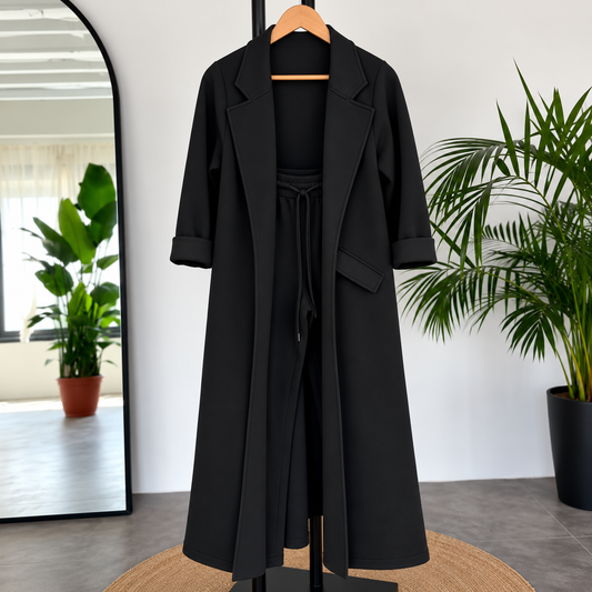 Long Hoodie Style 2-Piece Winter Co-Ord Set – Premium Fleece